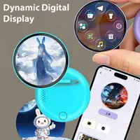 Écran tactile électronique de 2,36 pouces, badge électronique, affichage d'images dynamiques, broche, bouton LED, cadeaux cyber dynamiques de collection 4
