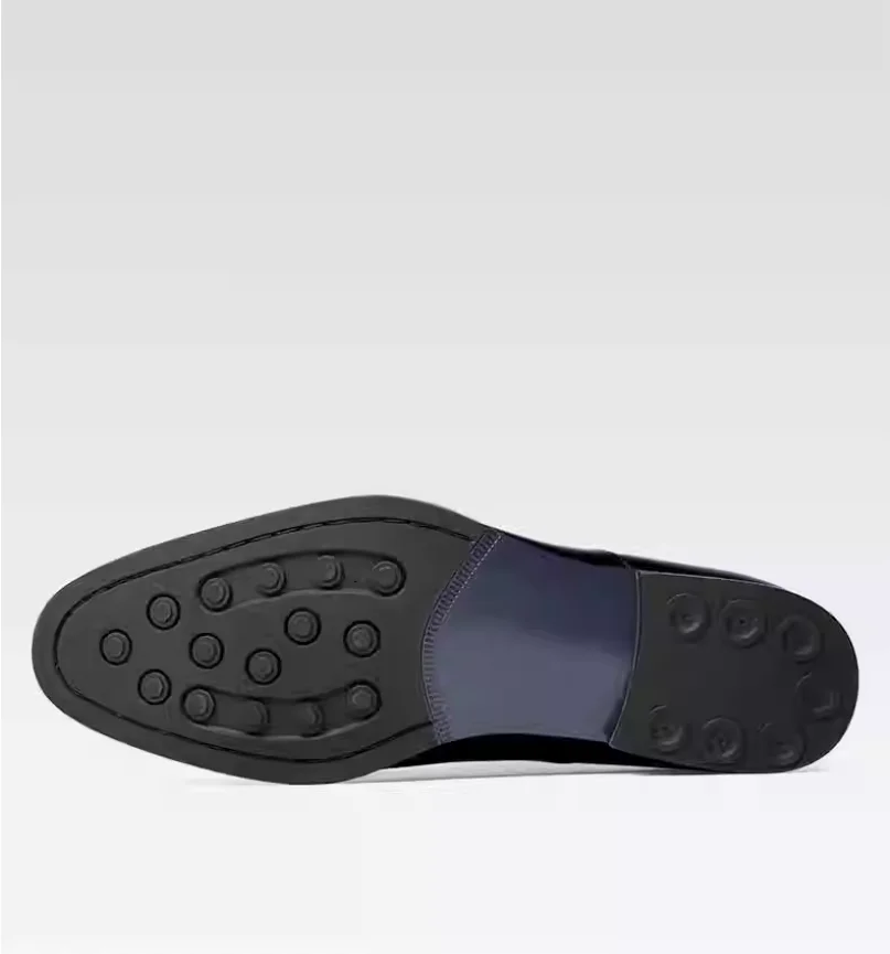 Britische Business-Schuhe aus echtem Leder für Herren, Derby-Schuhe mit geteilter Zehenpartie, poliertes Kalbsleder, Perlenrand, Hochzeitsschuhe für den neuen Bräutigam – Detail 5