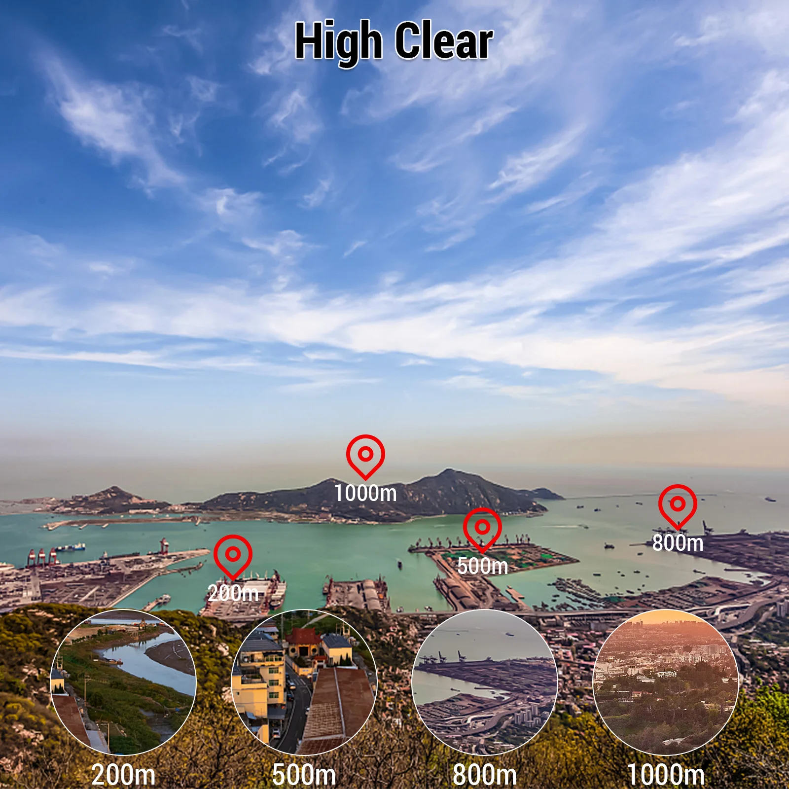 Golf Laser Rangefinder Digital Hunting Monocular Telescope With Height and Angle Measurement 600M/800M/1000M
