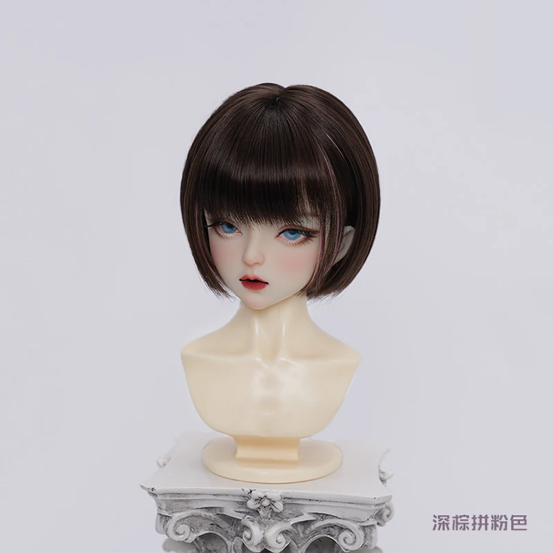 

BJD doll wig suitable for 1/3 1/4 1/6 size cute doll wig soft silk bob color matching BJD doll wig 1/3 1/4 1/6 doll accessories