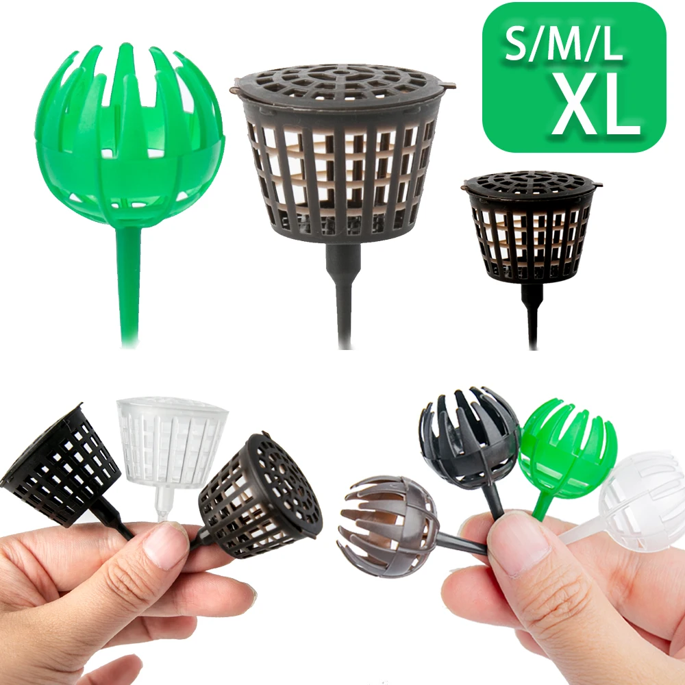 Hydroponic Planting Basket Seedling Box 50pcs/ Set Fertilizer Cover Box Basket ABS Material Reusable Portable Safe Non-Toxic for Bonsai Plant Flower Orchid Small Plant