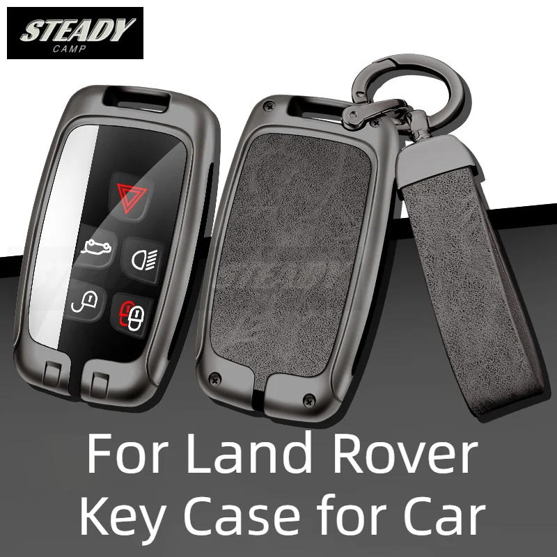 

Metal Leather Car Key Case Cover For Land Rover A9 Range Rover Sport Evoque Freelander 2 Jaguar XE XJ XJL XF C-X16 V12 Guitar