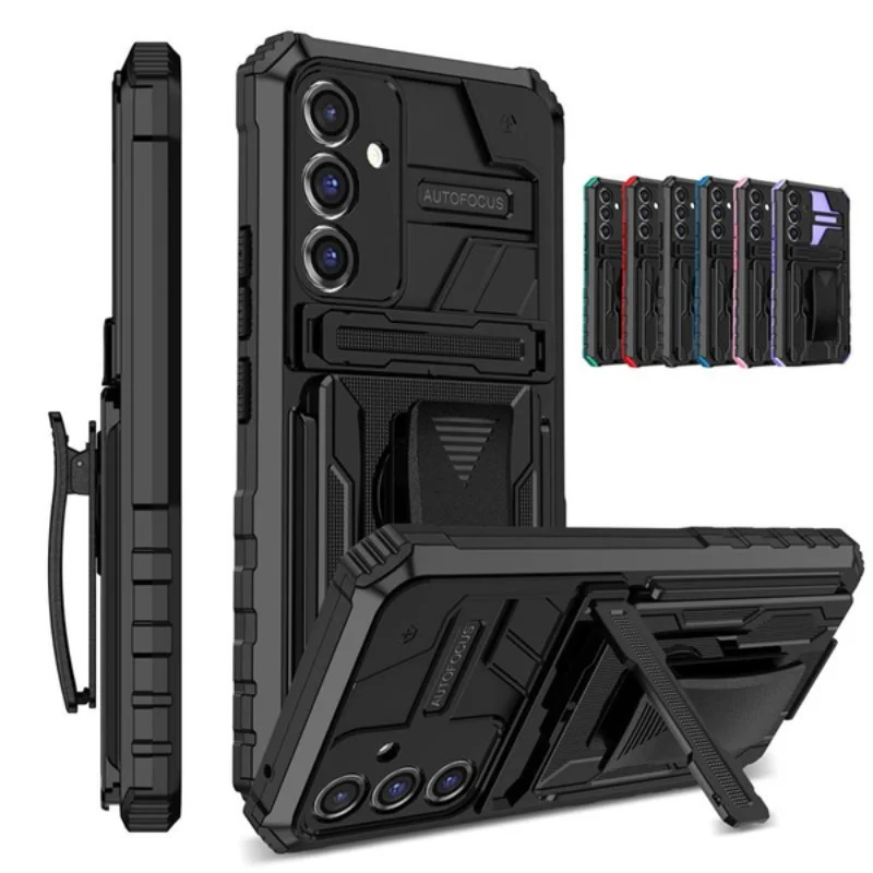 Durable Armor Case with Belt Clip Holster and Kickstand