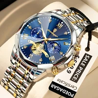 POEDAGAR Luxury Men Watch Top Original Waterproof Luminous Chronograph Man Wristwatch Stainless Steel Quartz Men's Watches Reloj
