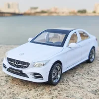 1:32 Benzs C-Class C260L Alloy Car Model Diecasts Metal Toy Vehicles Car Model Collection Sound Light High Simulation Kids Gift 1