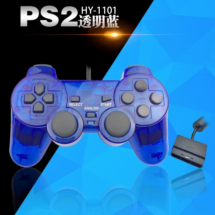 Фото Проводной геймпад для Sony PS2, контроллер для Mando PS1/PS2, джойстик для plasystation, проводной джойстик с двойной вибрацией и ударом №5