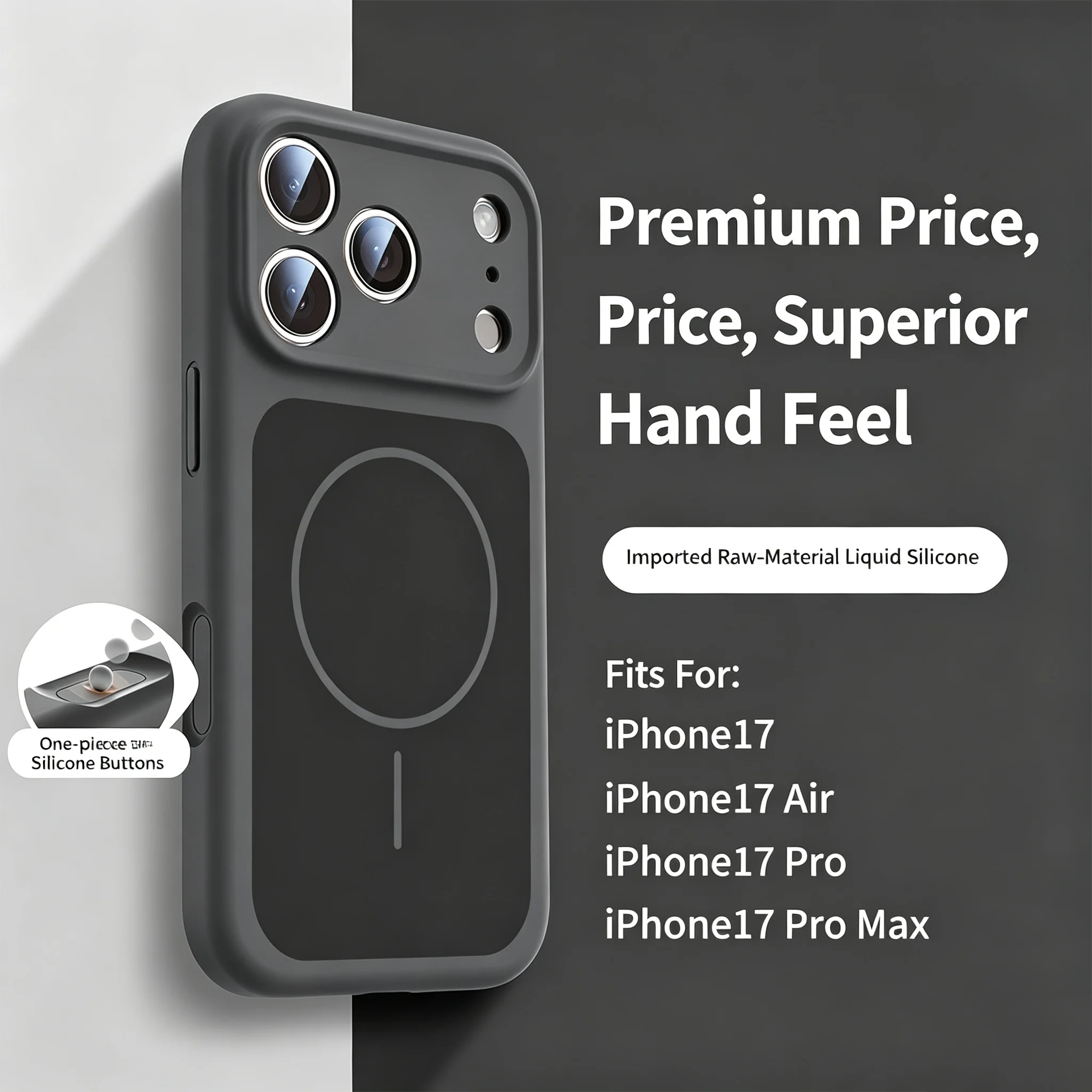 Lanyard Phone Case with Liquid Silicone Magnetic Cover and Magsafe Compatibility