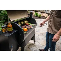 Grills Pro 34 Electric Wood Pellet Grill and Smoker, Bronze, 884 Square Inches Cook Area, 450 Degree Max Temperature, Meat Probe 1
