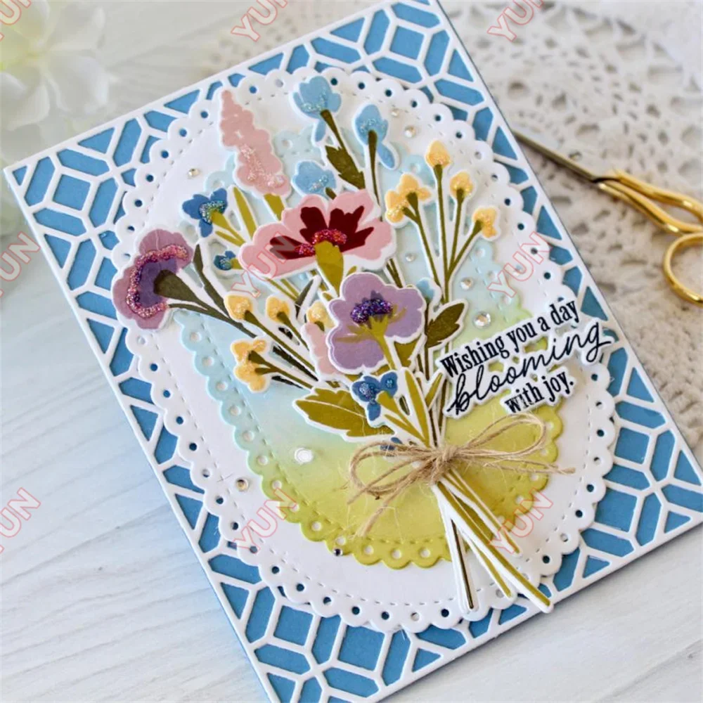 Scrapbooking Card 2025 New Papertrey Ink Dies Stamps Stencils Flowers Cake Builder Balloon Party Hat Birthday Sentiment Die DIY - 3