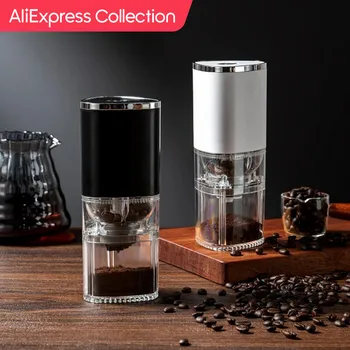 AliExpress Collection 휴대용 전기 커피 연마기, USB 충전, 세라믹 그라인딩 코어, 가정용 커피 원두 분쇄기 연마기