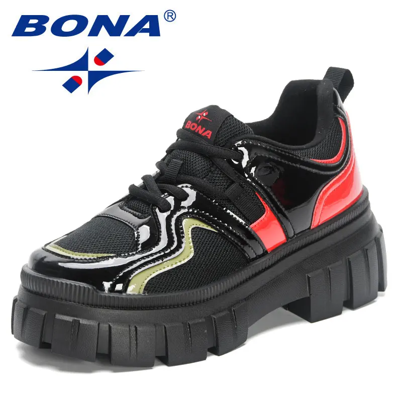 

BONA 2023 New Designers Casual Shoes Breathable Walking Shoes Women Lace Up Platform Sneakers Ladies Leisure Shoes Platform shoe
