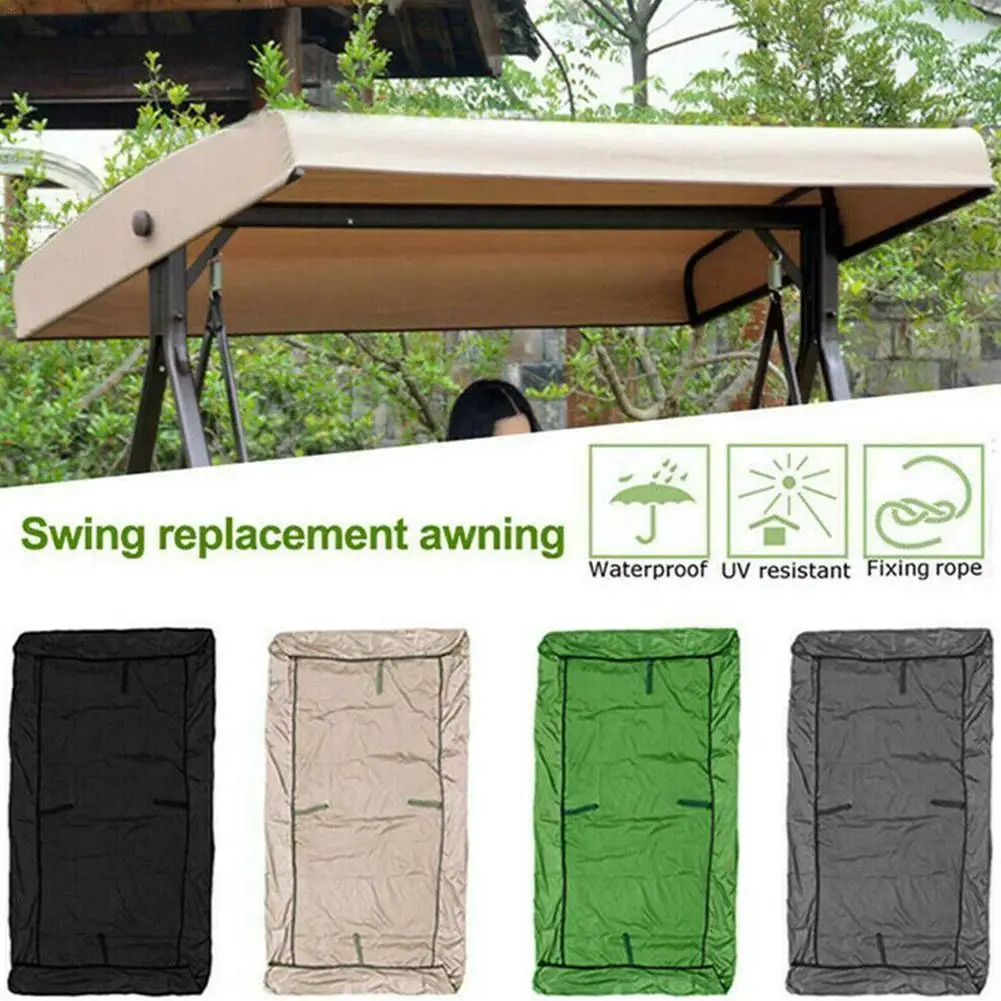 Swing Cushion Cover Swing Chair Cover Playground Swing Chair Top Cover Waterproof Sunshade Canopy Waterproof For Garden Patio 190x120x18cm swing cushion cover