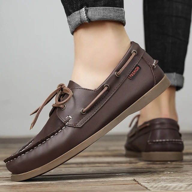 Men Loafer Shoes High Quality Handmade Wear-Resistant Genuine Leather Casual Shoes Business Luxury Dress Designer Shoes Driving 1