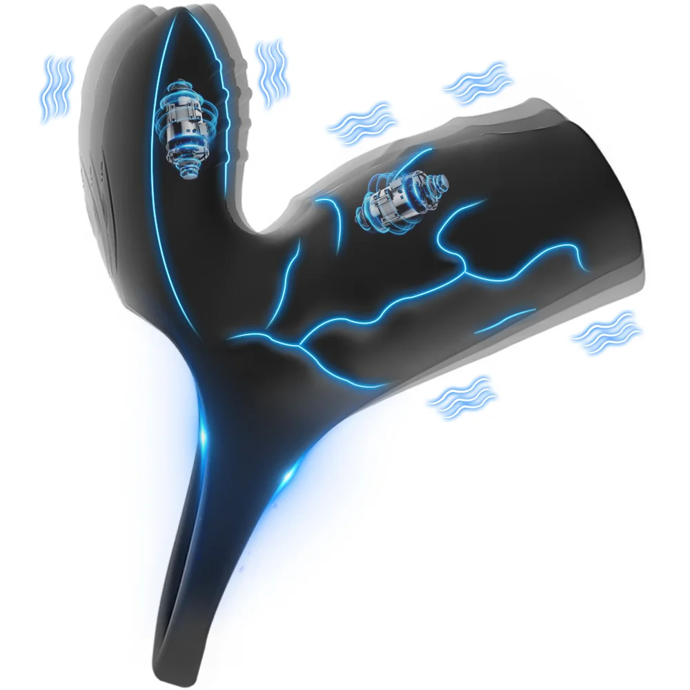 Vibrierender Penishülle Penisring mit G-Punkt Klitorisstimulator Penisring Vibrator Extender Paare Sexspielzeug für Männer Frauen