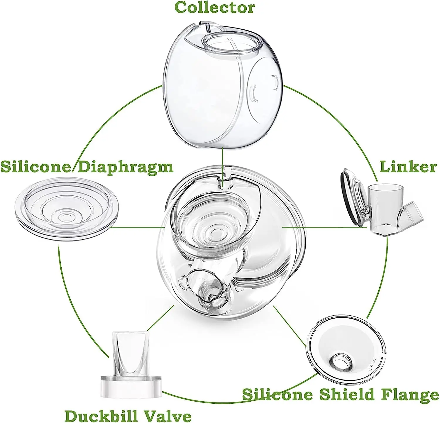 Silicone Breast Milk Collector Wearable Milker Accessories For S9/S12 Breast Pump Cup Breastfeeding Milk Collection Cover 3