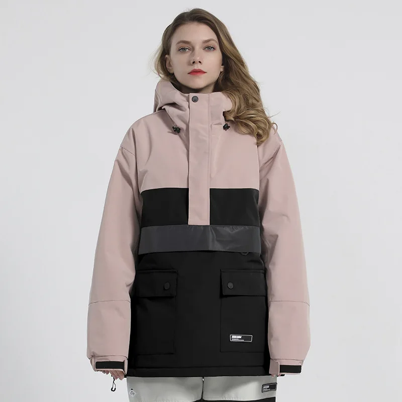 NewSkiJacketsOutdoorWinterWaterproofSnowboardingSnowHoodieOvercoatsThermalReflective
