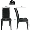 Set of 4 Upholstered Dining Chairs Faux Leather Kitchen Side Chairs with Nail-Head Trim Ergonomic Design Living Room Bedroom 4
