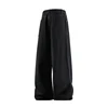 FEWQ Fashion Men's Denim Pants 2024 Autumn Winter New Dark Style Solid Color Straight-leg Elastic Waist Stylish Trousers 24E5233 2