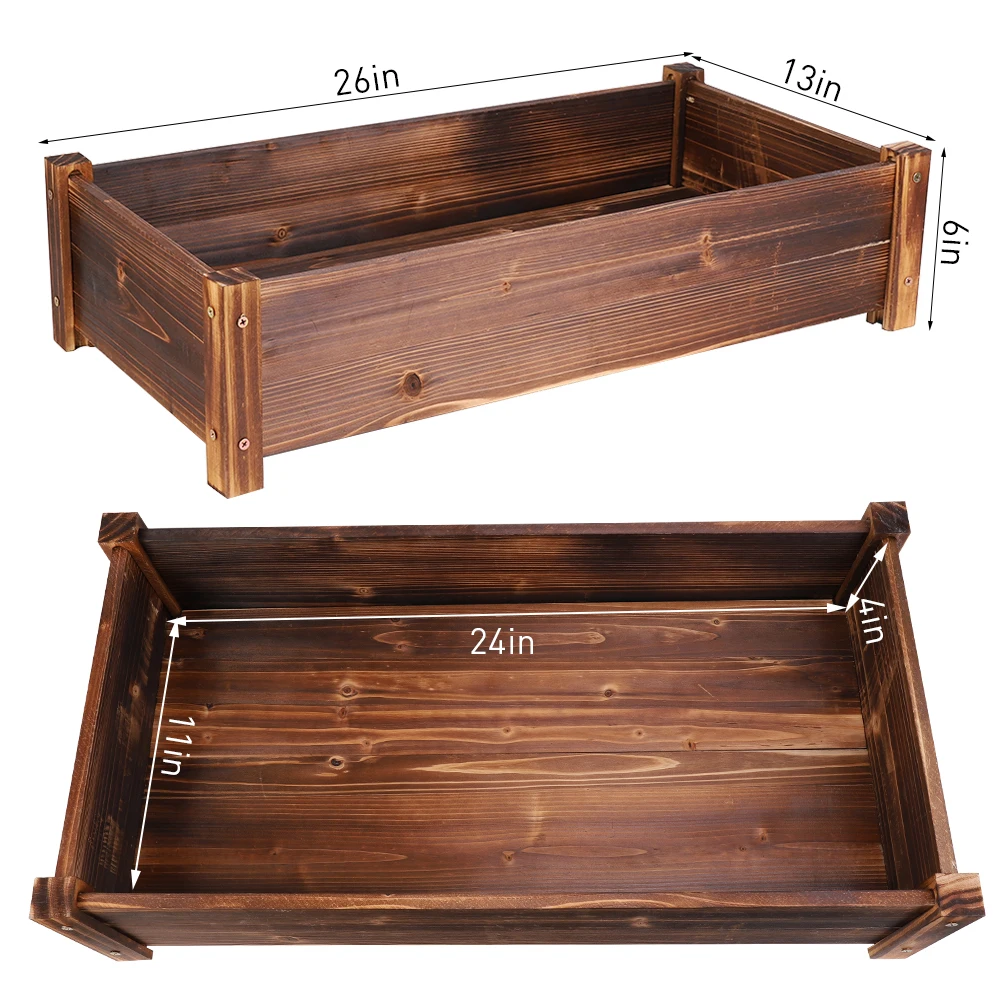 Raised Garden Bed Large Wooden Planter 6