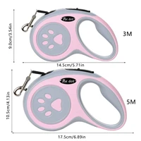 3m 5m Paw Dog Leash For Small Medium Large Dogs Outdoor Lead Walking Puppy Strong Retractable Nylon Rope Yorkies Pet Supplies 6