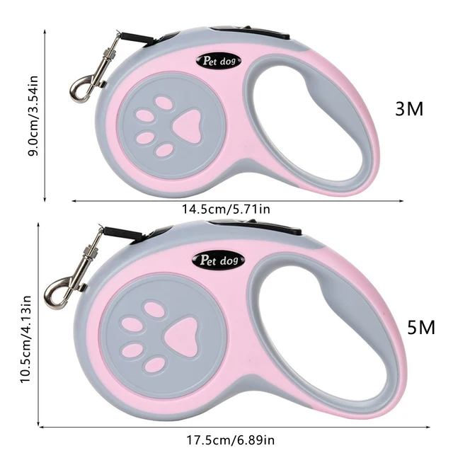 3m 5m Paw Dog Leash For Small Medium Large Dogs Outdoor Lead Walking Puppy Strong Retractable Nylon Rope Yorkies Pet Supplies 6