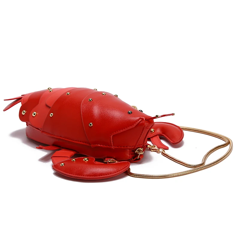 Cute Fashion Lobster Style Crossbody Mini Bag  Pu Leather Girl's Chain Purses and Handbags Women Shoulder Bag Clutch Bag 2021 6