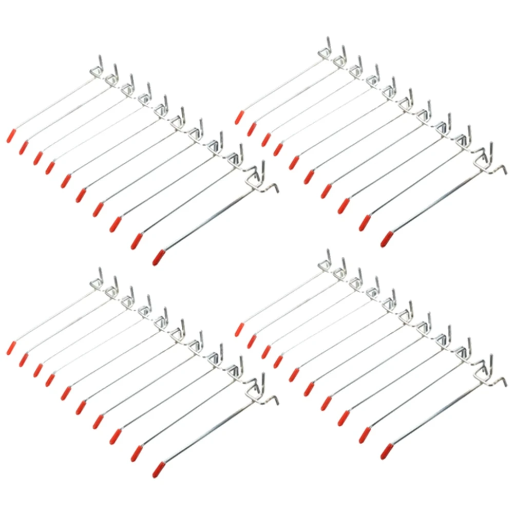 

40Pcs Single Pegboard Hooks 150mm Board Slat Wall Retail Display Shop Peg Fits 25mm