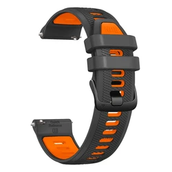 Universal 22mm Sports Silicone Watch Strap - Versatile & Durable Design - 22mm (CarbonGray Orange)