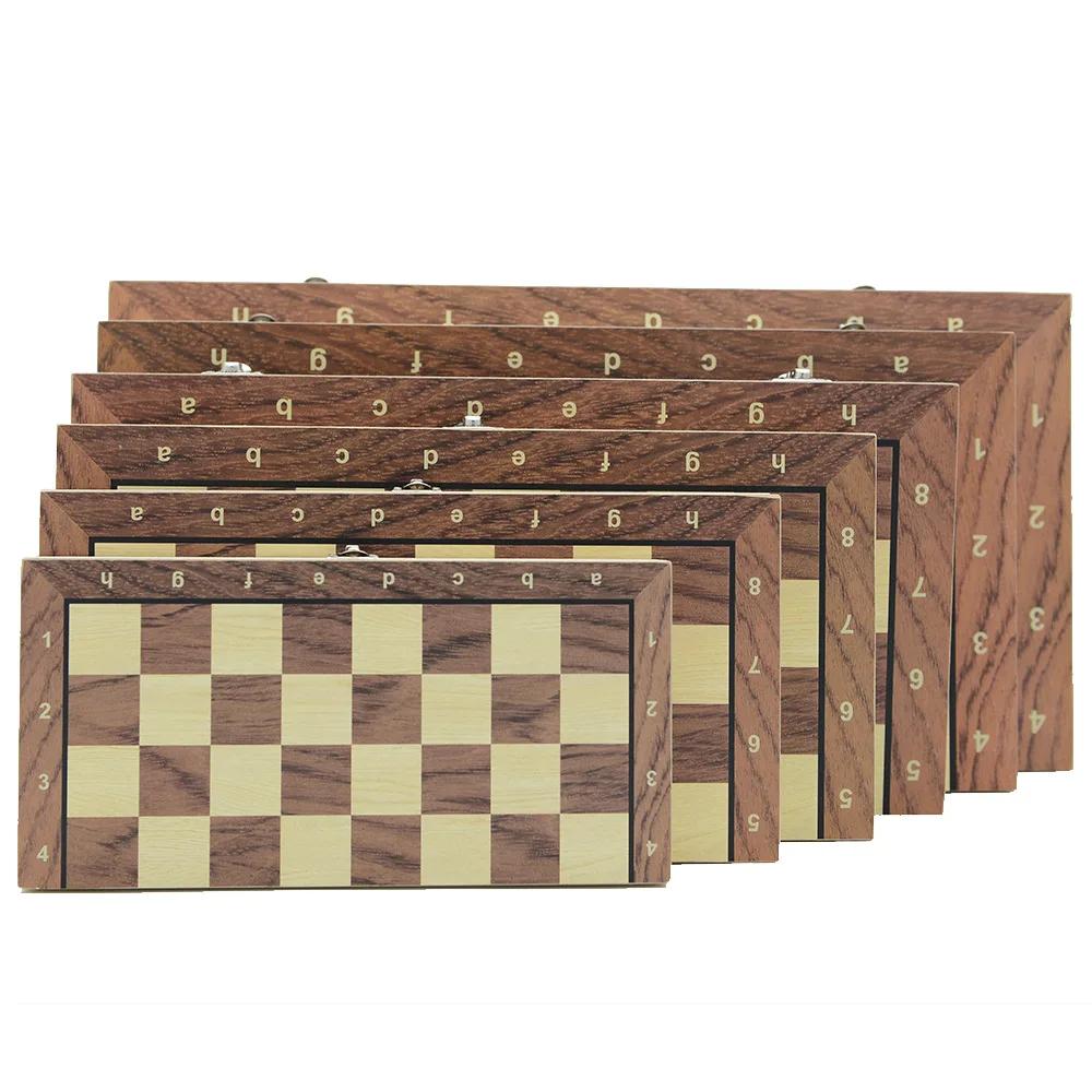 Board Game Wooden Chess 3 in 1 Wooden Chess Backgammon Checkers Travel Games Chess Set Board Draughts Entertainment Christmas Gift