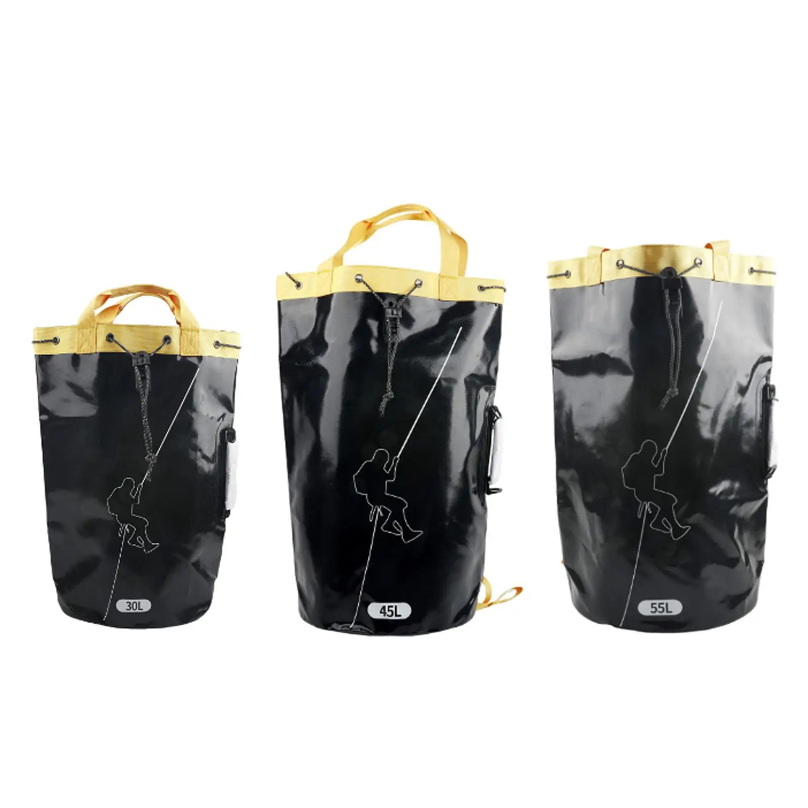 ต้นไม้ปีนเชือกกระเป๋าด้านล่างรูระบายน้ํา PVC แบบพกพา Arborist อุปกรณ์สําหรับปีนเขากลางแจ้ง Rock Climbing Hiking 1