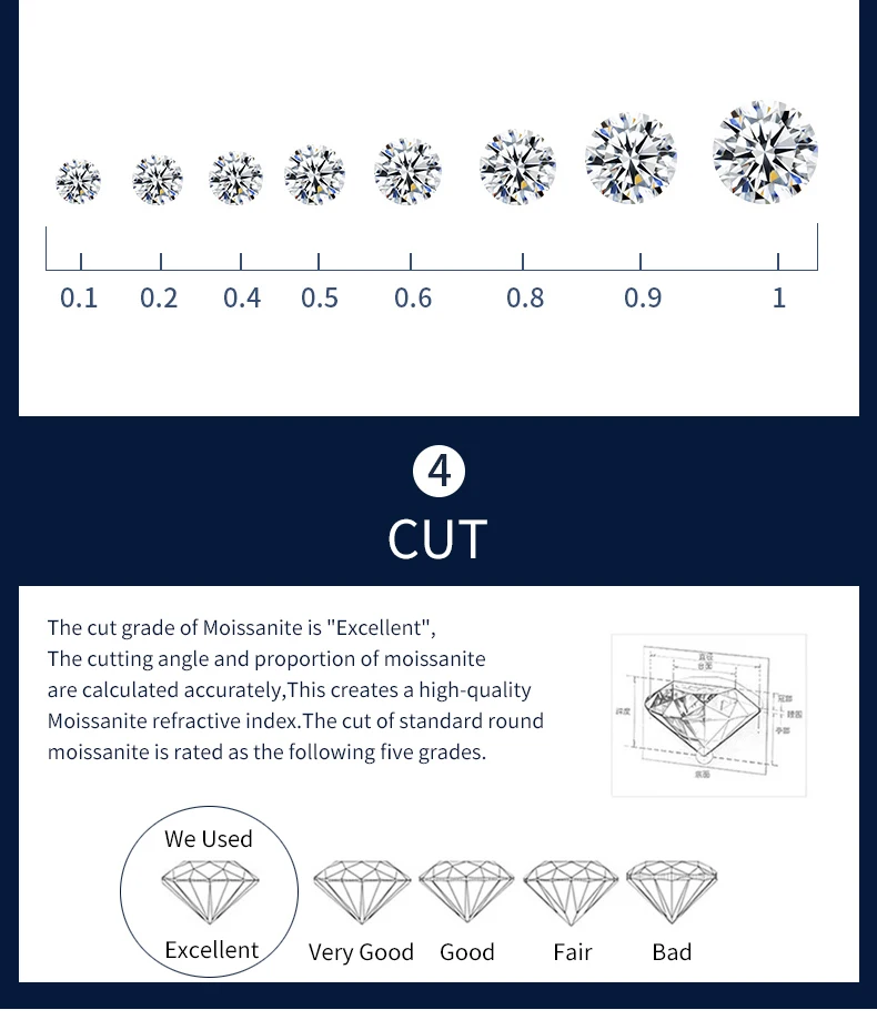 MODIAN Exquisite D Color Round Moissanite Finger Rings 925 Sterling Silver Classic Twinkling Wedding Jewelry For Women Gifts