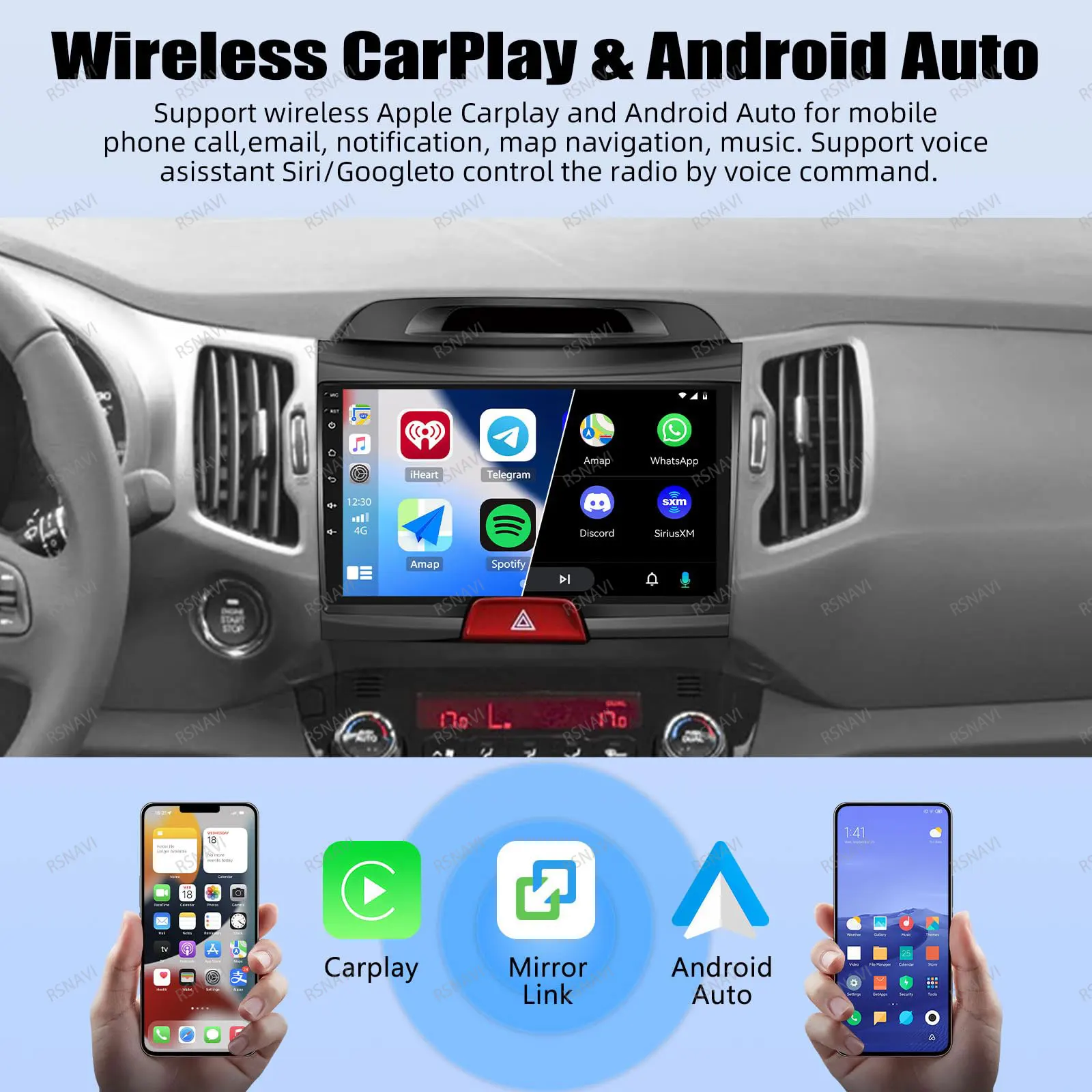 Radio para Auto Android 16 para KIA Sportage 2010 2011 2012 2013 2014 2015 2016 5G WIFI Qualcomm Navegación DSP Estéreo Multimedia GPS 3