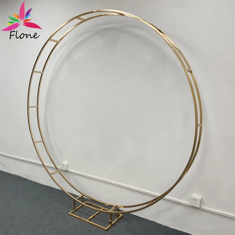 

2 м/6,56 футов позолоченный двойной стержень круглая подставка для кольца Блестящий Свадебный фон декоративная рамка для фотографий события Декор для дома