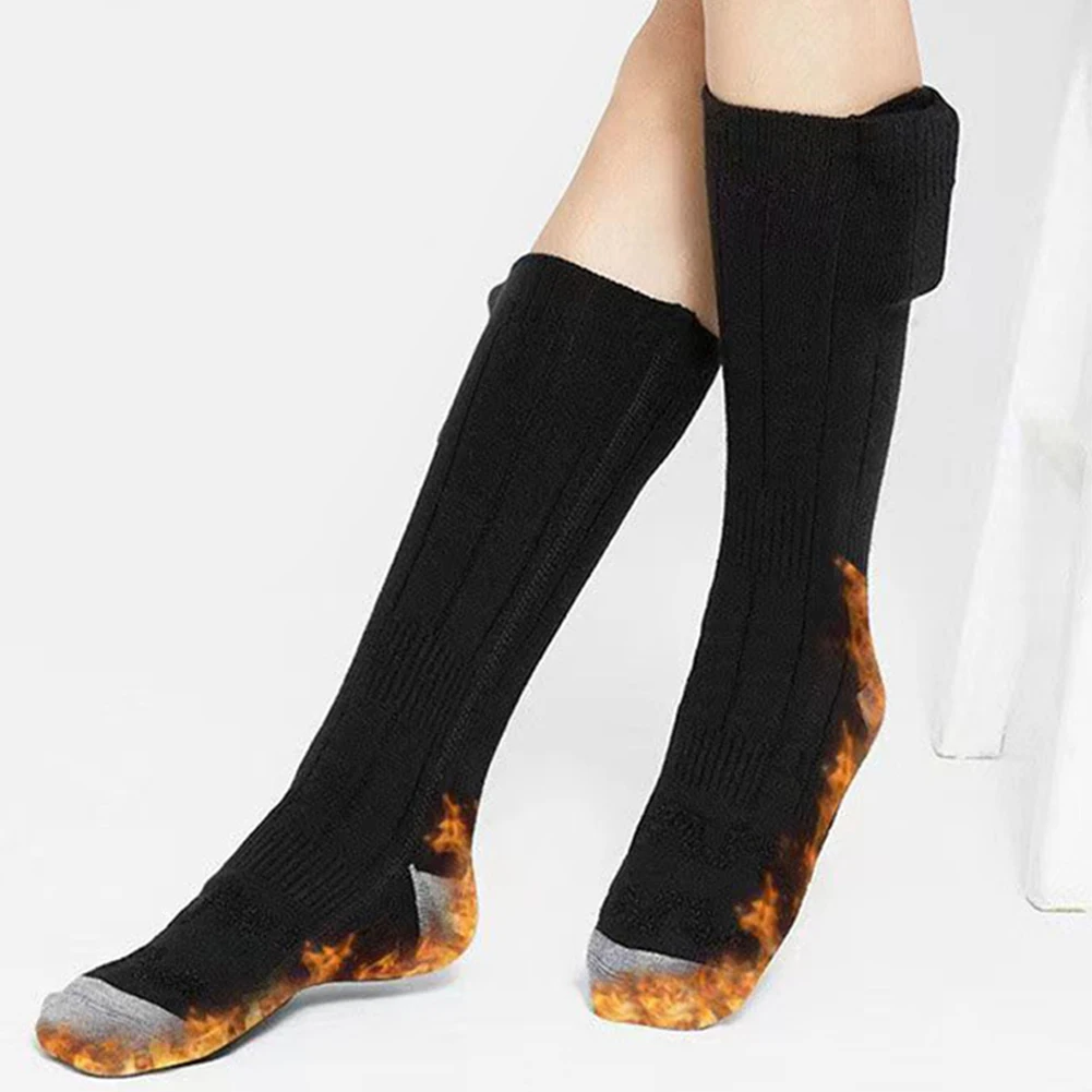 Electric Heating Socks 3 Level Temperature Winter Heating Socks Cold-Proof Winter Warm Thermal for Cycling Camping Skating
