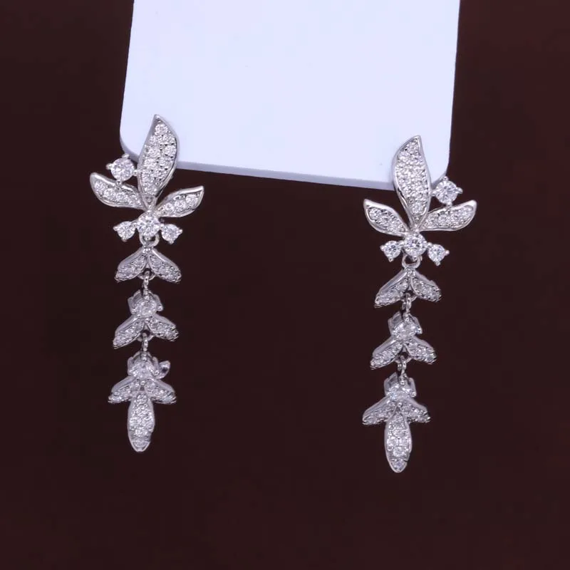 SD Orecchini Pendenti Con Perla Swarovski 10 Mm In Argento 925 – Clip Pieghevoli, Lunghezza 28 Mm, Colore Bianco, Modello OH-Ku10-ww