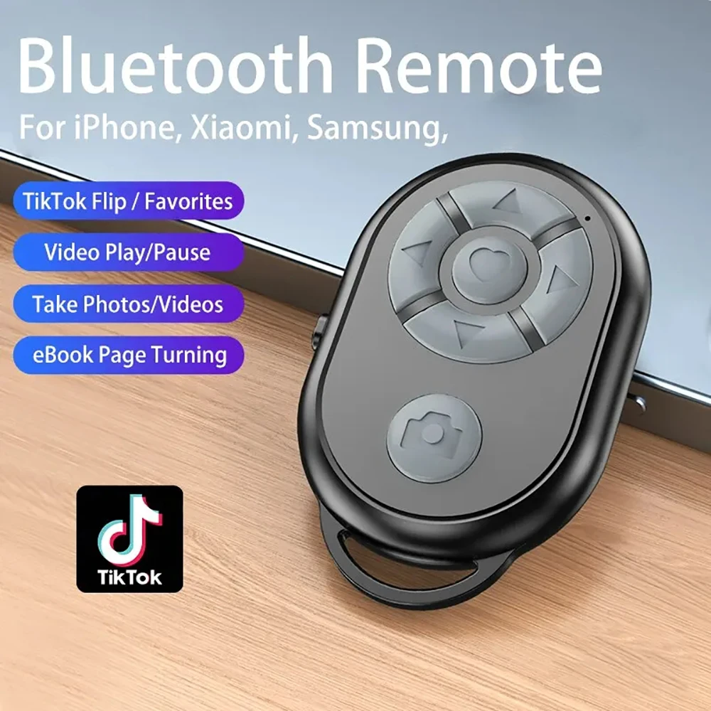 Remote Control Bluetooth for IPhone Xiaomi IOS Android Phone Universal Selfie Stick Camera Controller for Live Video Turn
