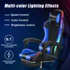 1Pc Gaming Chair with Bluetooth-compatible Speakers, Ergonomic Massage Computer Chair with Height Adjustable, Video Game Chair 4