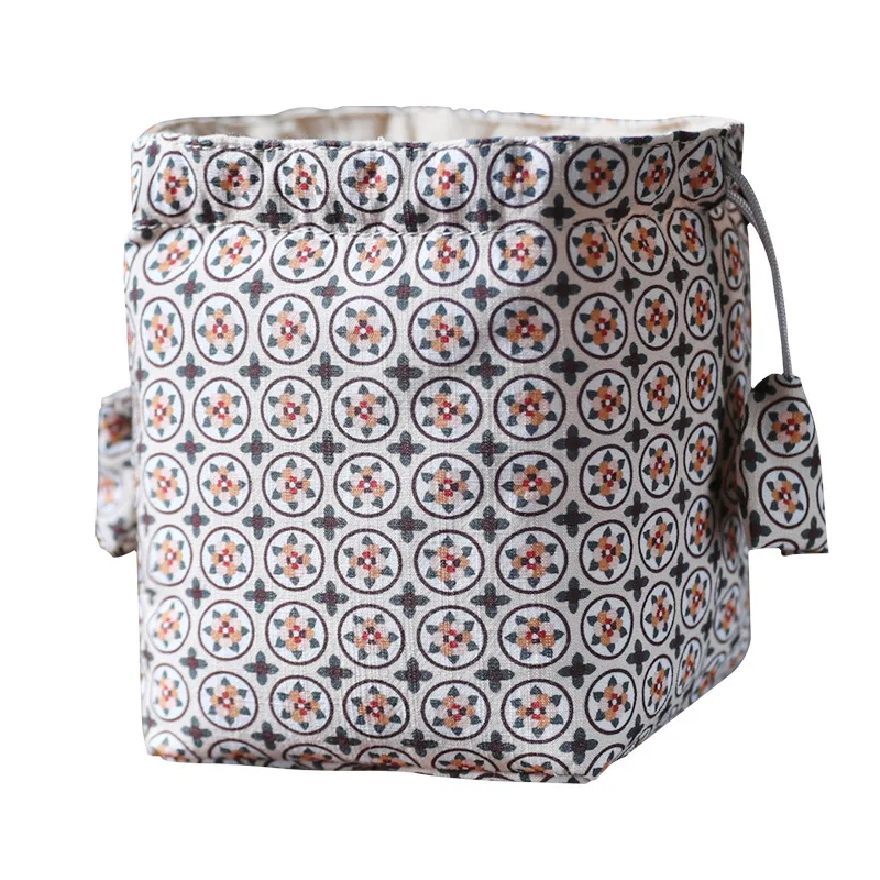 Chinese Style Fabric Travel Storage Bag, Teacup Cloth Bag, Portable Storage Organizer, Small Cup Bags 6
