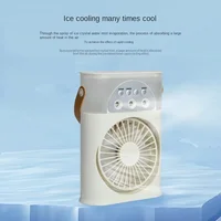 Ventilateur de refroidissement Lenovo, ventilateur électrique USB, humidificateur portable, lumière de nuit LED, ventilateur 3 en 1, climatiseur adapté à la maison et au bureau 4