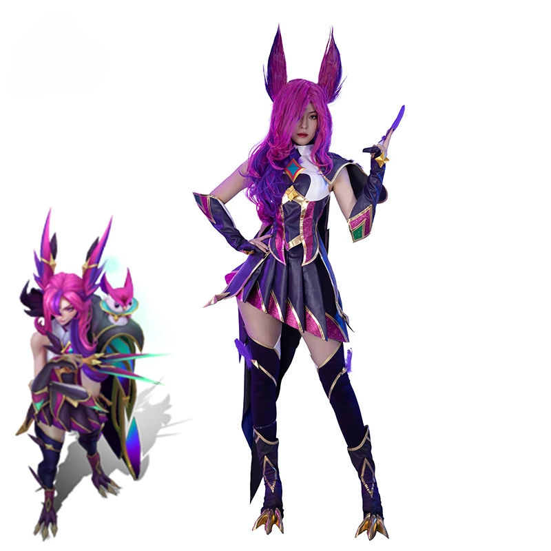 

LOL Star Guardian Xayah Cosplay Costume Xayah Women Cosplay Suit with Cloak Halloween Carnival Suit New Version Pre-sale