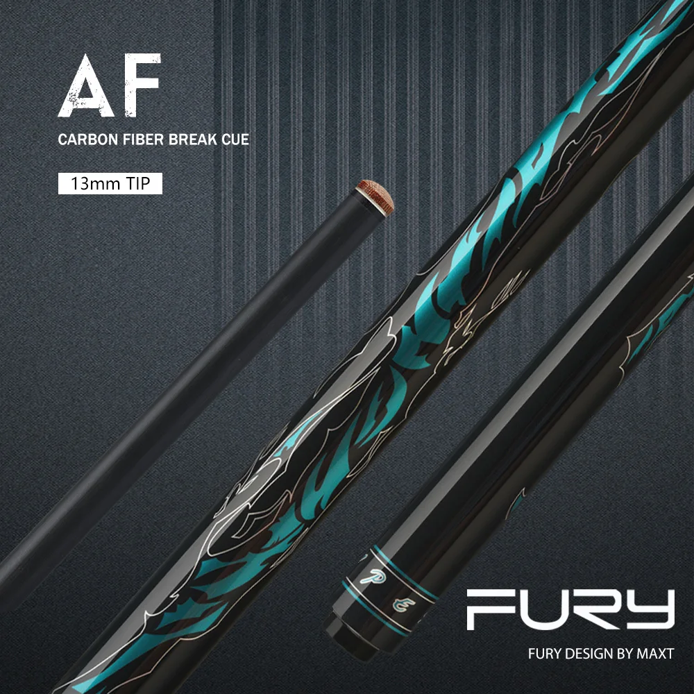 FURY AF Series Carbon Fiber Punch Cue 58'' Bakelit Tip 3/8