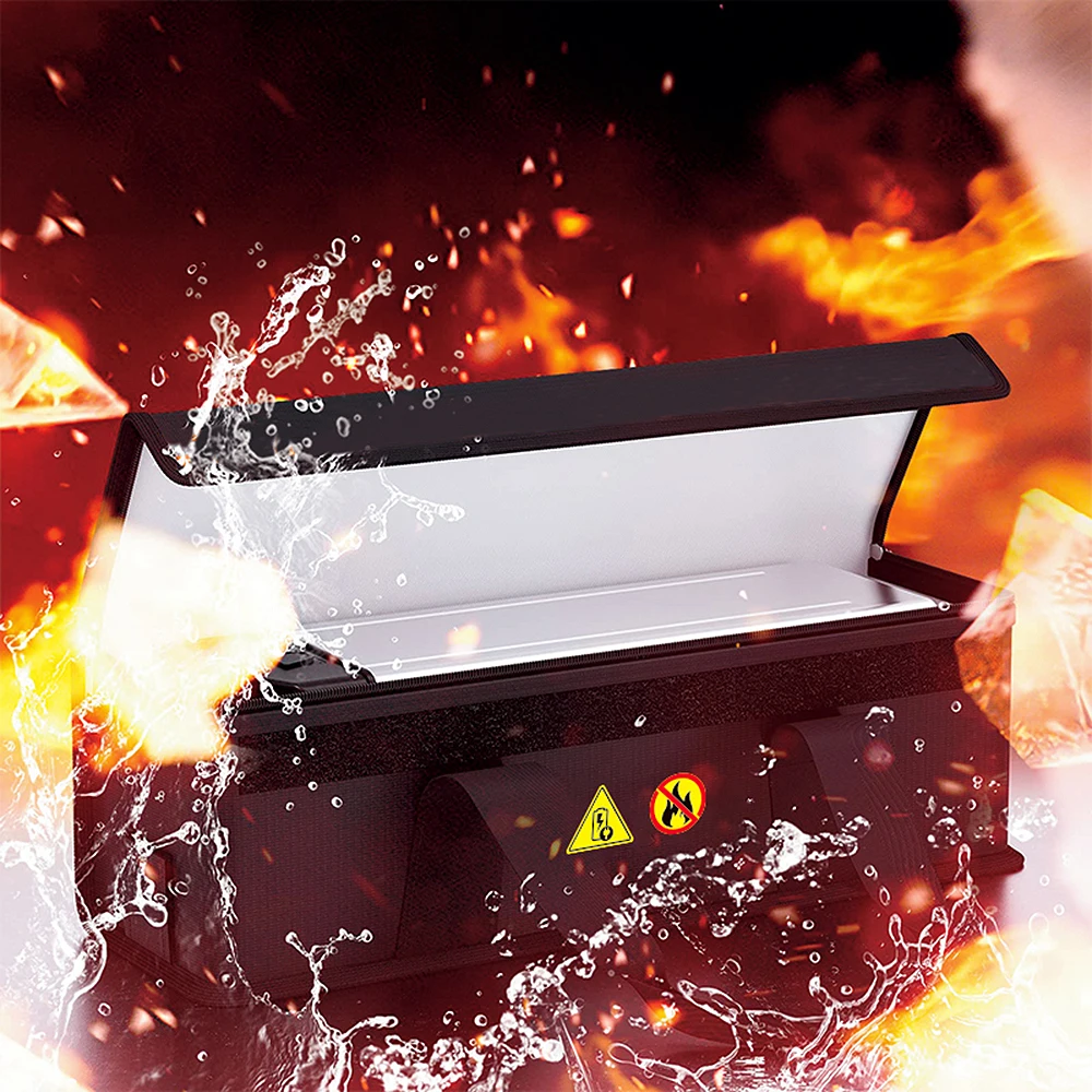 Sac Ignifuge Batterie RC 41x12x13cm - Protection Feu/Eau