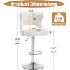 Bar Stools, Velvet Counter Height Adjustable Barstools, Swivel Bar Chairs for Kitchen Island, Cafe, Bar 3