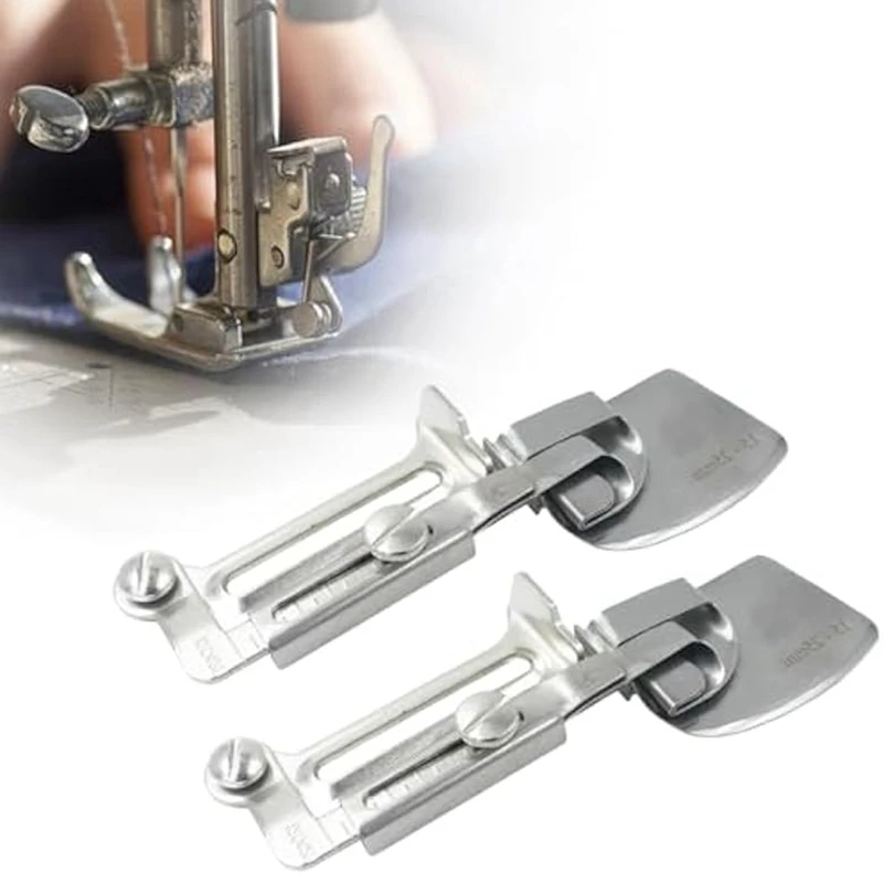 A24F-Adjustable Sewing Rolled Hemmer Foot, 2Pc Adjustable Universal Sewing Rolled Hemmer Foot Set