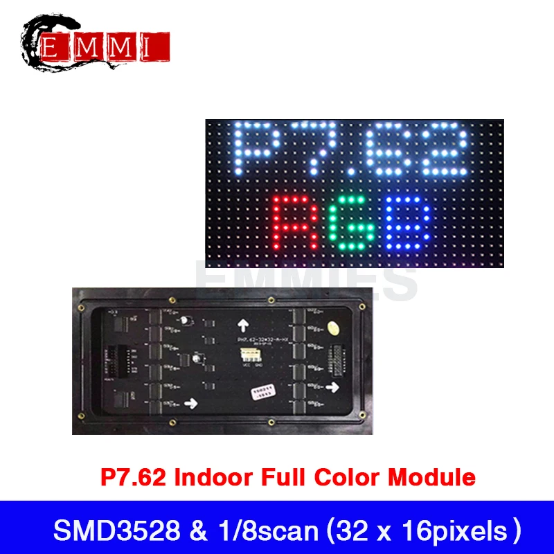 

200 Pcs / lot Good Price P7.62 Full Color LED Module Indoor 244x122mm , 1/8 Scan SMD3528 Advertising LED Display Screen Panel