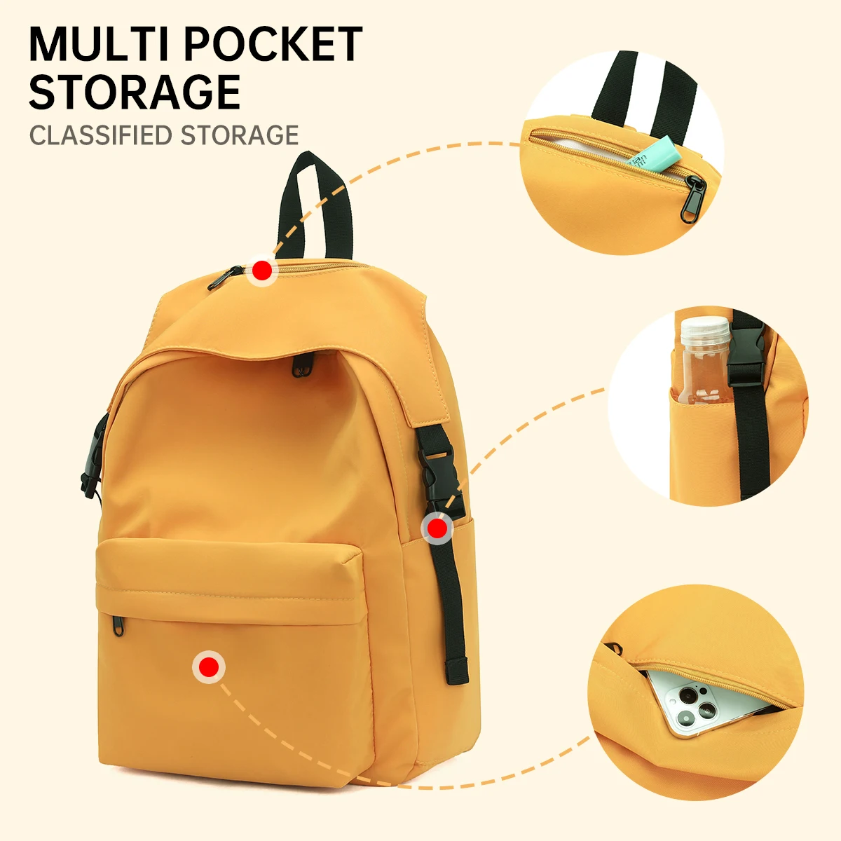 Good-Looking Schoolbag, Simple and Large-Capacity, Computer Backpack for College Girls and High School Students, Niche Harajuku