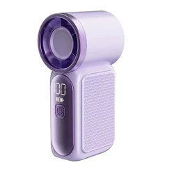 Portable USB Rechargeable Ultra - Quiet Handheld Fan (Purple)