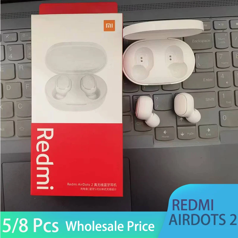 

Xiaomi Redmi Airdots 2 TWS Bluetooth Earphone Stereo bass 5.0 headphones With Mic Handsfree Earbuds 5/8 pieces