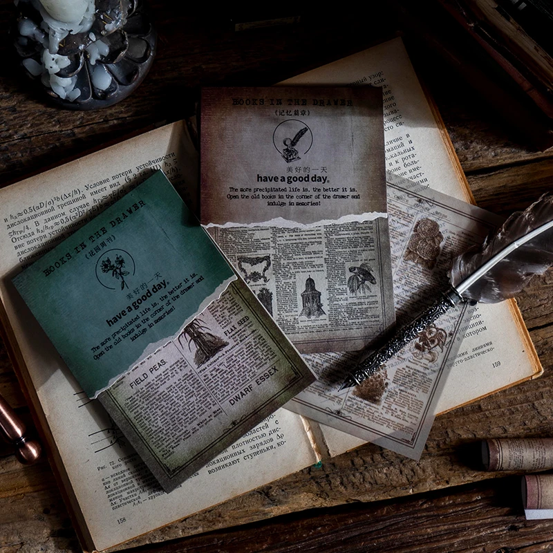 English Plants Antique Old Page Material Paper Junk Journal Planner Scrapbooking Vintage Decorative Diy Craft Background Paper Aliexpress