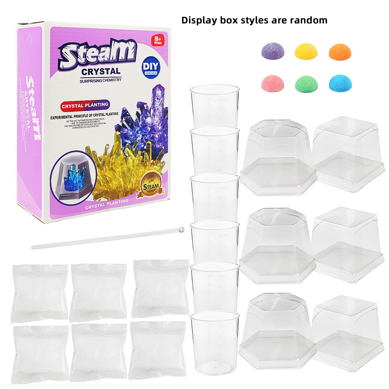 Crystal planting DIY scientific experiment set, fun parent-child communication, chemical crystallization principles